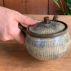 ストライプ急須(大)　陶器　煎茶 7枚目の画像