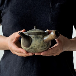 ストライプ急須(大)　陶器　煎茶 8枚目の画像