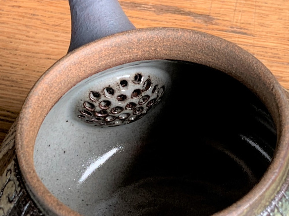 ストライプポット　陶器　紅茶　煎茶 5枚目の画像
