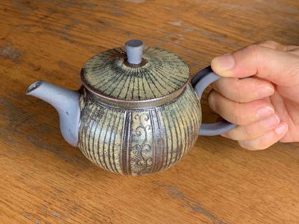 ストライプポット　陶器　紅茶　煎茶 8枚目の画像