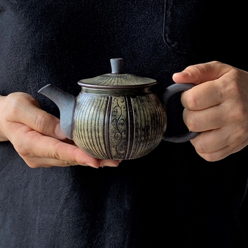 ストライプポット 陶器 紅茶 煎茶 ポット・急須 しもつけ窯 通販