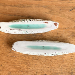 箸とスプーンが一緒に置ける　ナイフ＆フォークレスト2個組　陶器 5枚目の画像