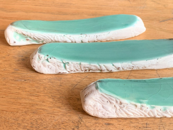 箸とスプーンが一緒に置ける ナイフ＆フォークレスト3個組 陶器 箸