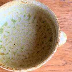 緑釉グラタン皿(小)　耐熱陶器 2枚目の画像