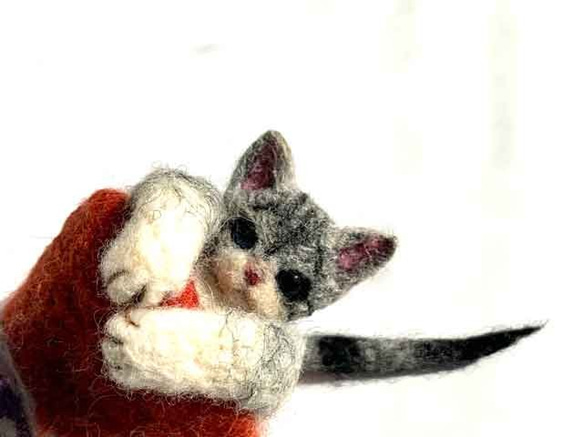 2way ♪ 聖誕襪貓美國短毛貓吊墜和胸針 第9張的照片