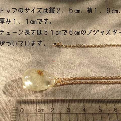 Botanical  jewelry　草牡丹inクォーツ　ネックレス 3枚目の画像