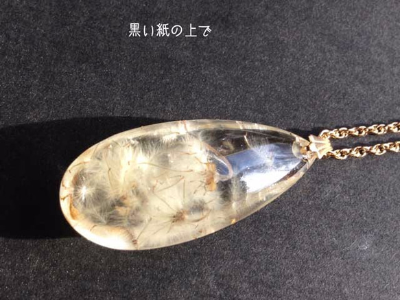 Botanical  jewelry　草牡丹inクォーツ　ネックレス L 4枚目の画像