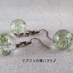 Botanical  jewelry　ワイルドレースフラワー　ネックレス 5枚目の画像