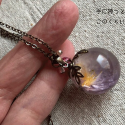 Botanical jewelry 八重桜のネックレス　L 3枚目の画像