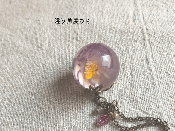 Botanical jewelry 八重桜のネックレス　L 4枚目の画像