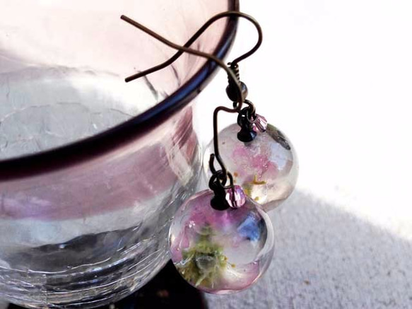 Botanical jewelry 桜のフックピアス　 5枚目の画像