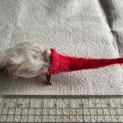 形状安定羊毛フェルト　森の妖精トントゥ　ブローチ 2枚目の画像