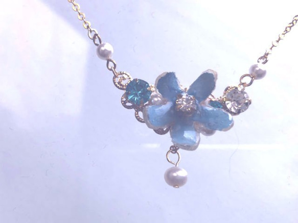 植物珠寶藍星Bijoux項鍊 第4張的照片