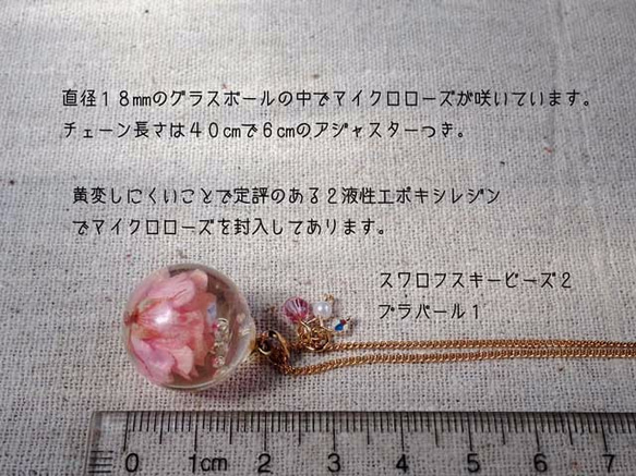 世界で一番小さなバラのネックレス M 2枚目の画像