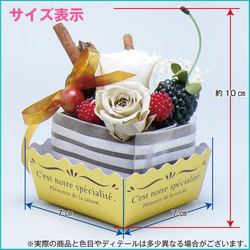 プレゼント！　かわいい薔薇　クリーム　【プリザーブドフラワー】　 2枚目の画像