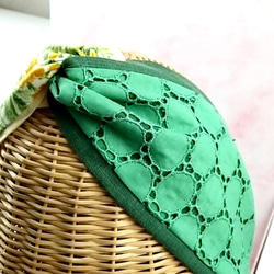 【限量5只】Liebe Hair Cloth Band | Green lace &amp; Lemon yellow (Mim 第5張的照片