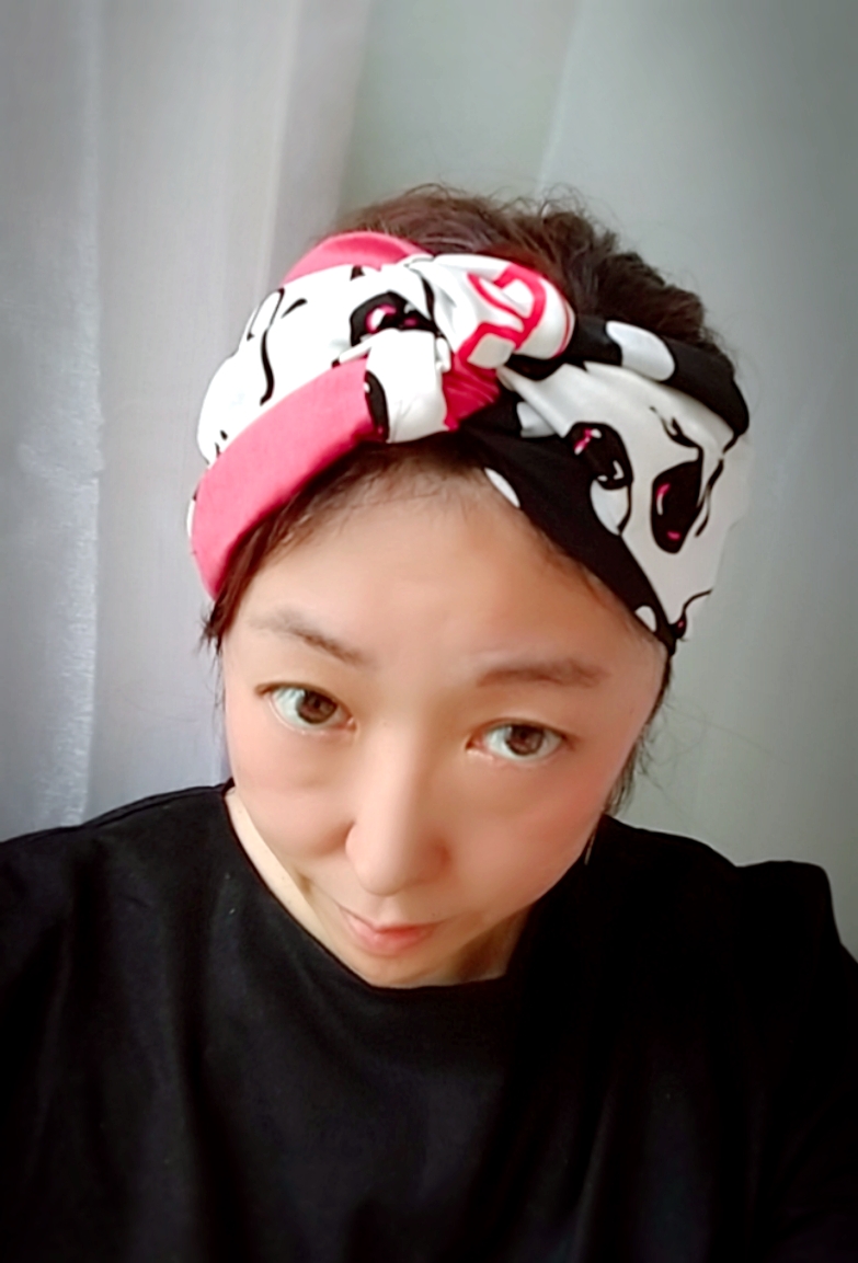 ＊handmade＊no.245 ターバン ヘアバンド mko12274-Paisley pattern knit headband ニットヘアバンド