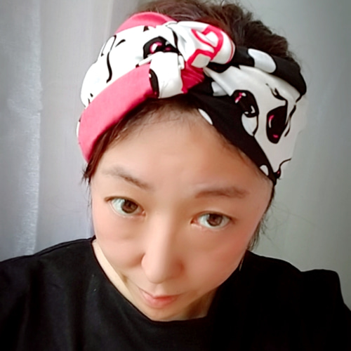 限定品5】Liebeヘアターバン（おだんご）｜水玉メガネ & 赤黒