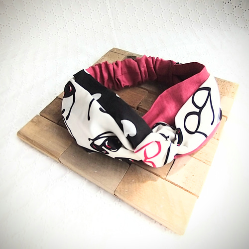 限定品5】Liebeヘアターバン（おだんご）｜水玉メガネ & 赤黒