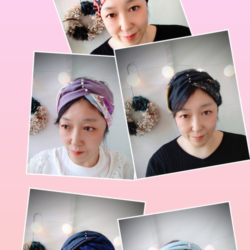 ＊handmade＊no. 333    NEW☆★  ターバン　ヘアバンド CALIFORNIA OUTFITTERS ヘアバンド 3-5D1 MANY FAB TURBAN