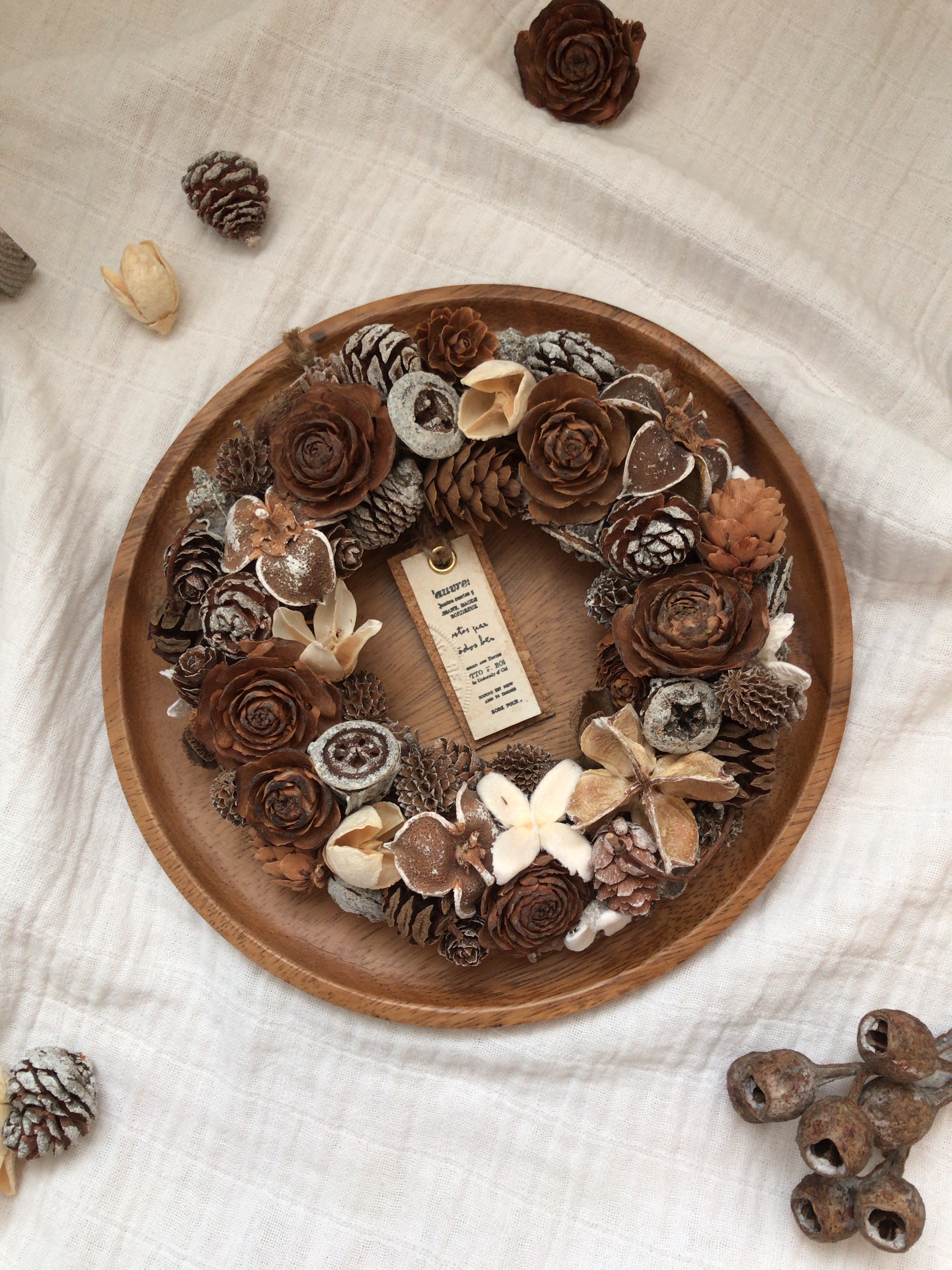 No130  ふわっふわ あじさいと可愛い木の実の 秋冬リース゜.*❁ No130 ふわっふわ あじさいと可愛い木の実の 秋冬リース゜.*❁ 【公式