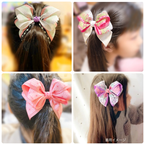 ふんわりリボン②】ベビーヘアクリップキッズヘアクリップヘアゴム