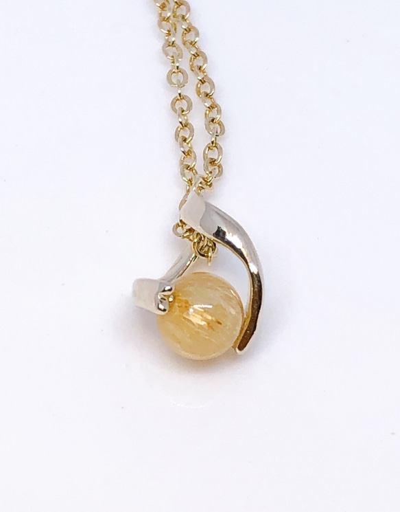 14kgf【✨】ルチルクォーツ☆ネックレス ネックレス・ペンダント