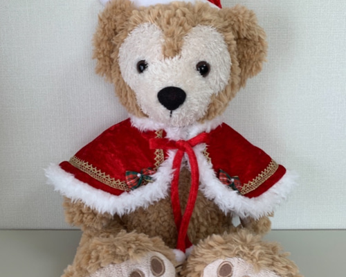 ダッフィー(43㎝)＊クリスマス コスチューム／帽子&ケープ ぬいぐるみ