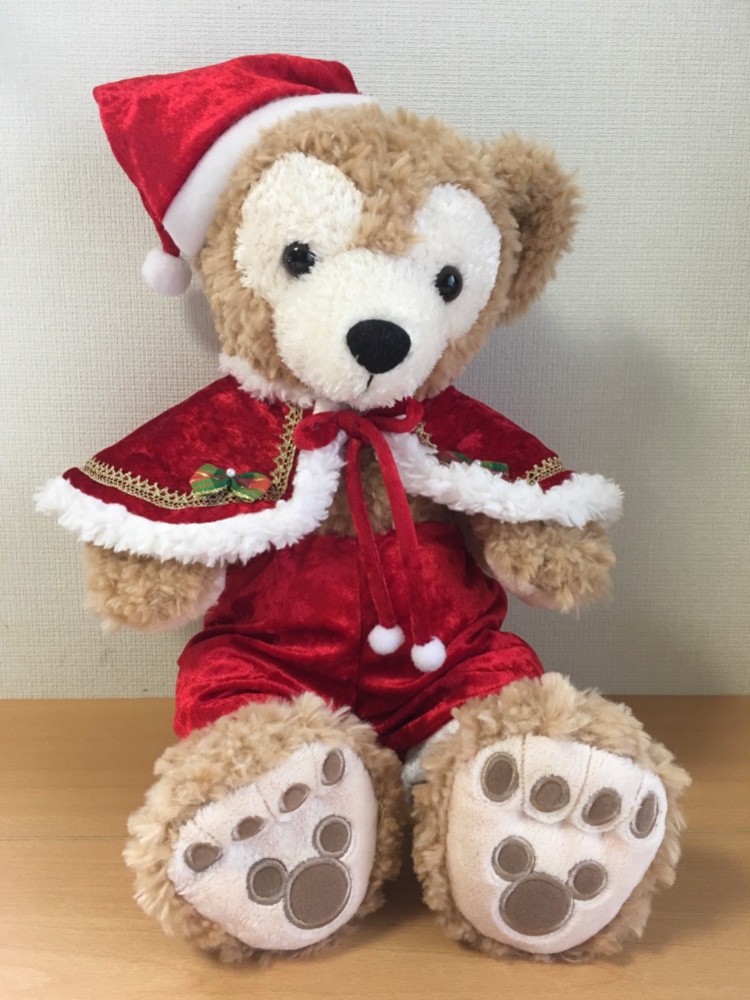 ダッフィー サンタ衣装 ぬいぐるみポーチ 2体セット ダッフィー シェリーメイ サンタコス クリスマス ぬいぐるみ 2体セット