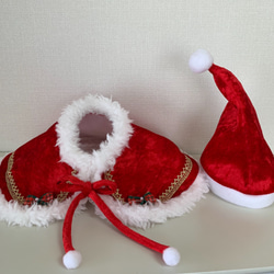 ダッフィー(43㎝)＊クリスマス コスチューム／帽子&ケープ 3枚目の画像