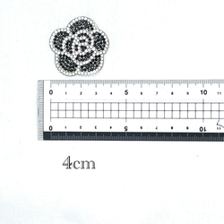 カメリアワッペン　花ワッペン　アイロンワッペン　10枚セット　キラキラワッペン　ワッペン 2枚目の画像