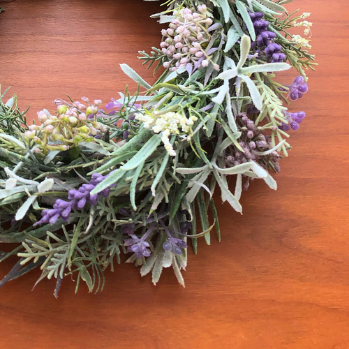 ラベンダー の リース ラベンダー 葉っぱ リース ラベンダーナチュラル