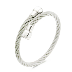 Stainless Steel Multi-strand bangle with nut ends Slip-on 4枚目の画像