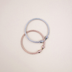 Stainless Steel Multi-strand bangle with crystal arrow ends 7枚目の画像