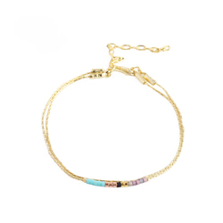 Genie series | glass beads bracelet #5 blue&purple 2枚目の画像
