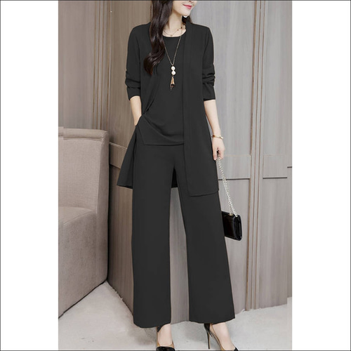 体型カバーブラック 3点セットスーツ 2XL スーツ】パンツスーツ 体型