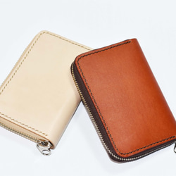 本革手縫い】ヌメ革ミドルウォレット その他ミニ財布・コンパクト財布