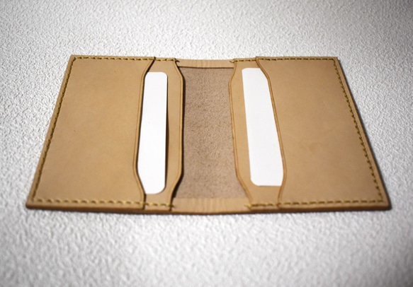【手縫い】薄型 ヌメ革カードケース【色指定無料】 5枚目の画像