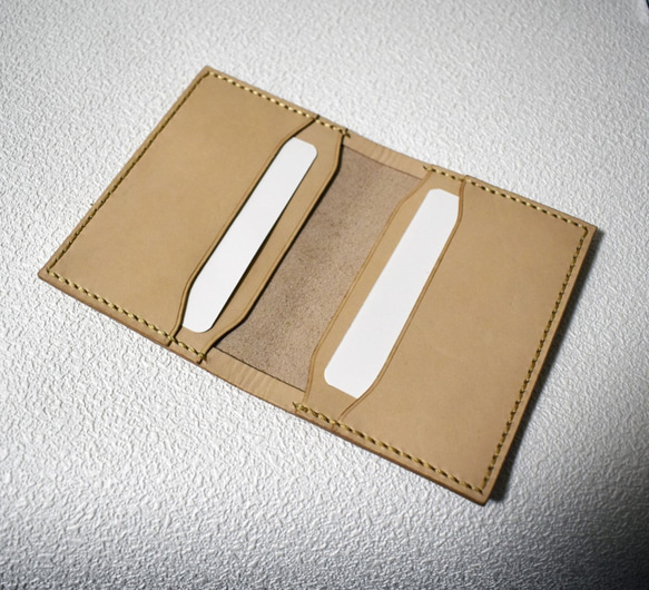 【手縫い】薄型 ヌメ革カードケース【色指定無料】 8枚目の画像