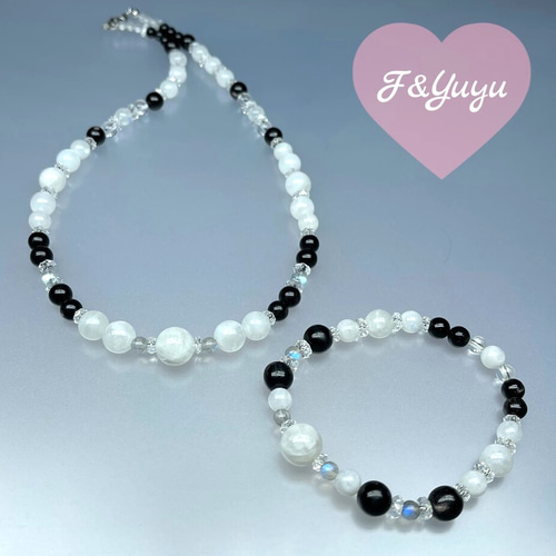 水晶 ネックレス ブレスレット セット 翡翠 水牛 水晶 ネックレス