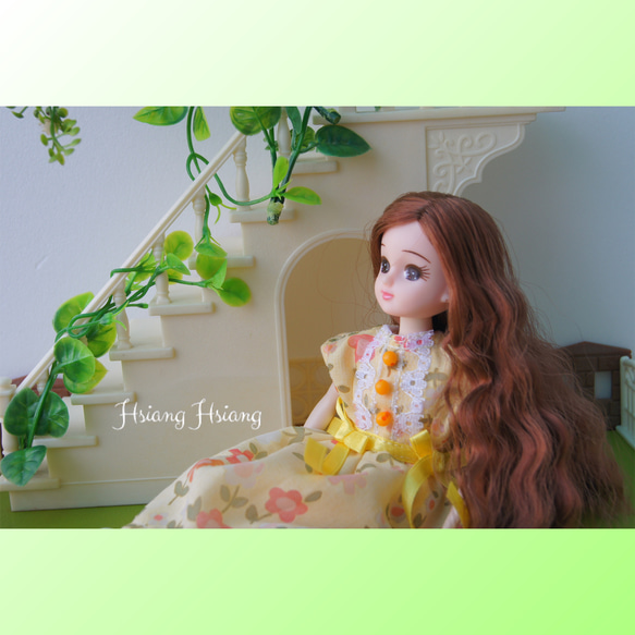 **Hsiang Hsiang**  licca-chan dress  ♡リカちゃんの服   春色レースお花ワンピース 8枚目の画像