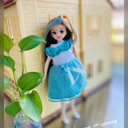 **Hsiang Hsiang**  licca-chan dress  ♡リカちゃん服   水玉ワンピース 6枚目の画像