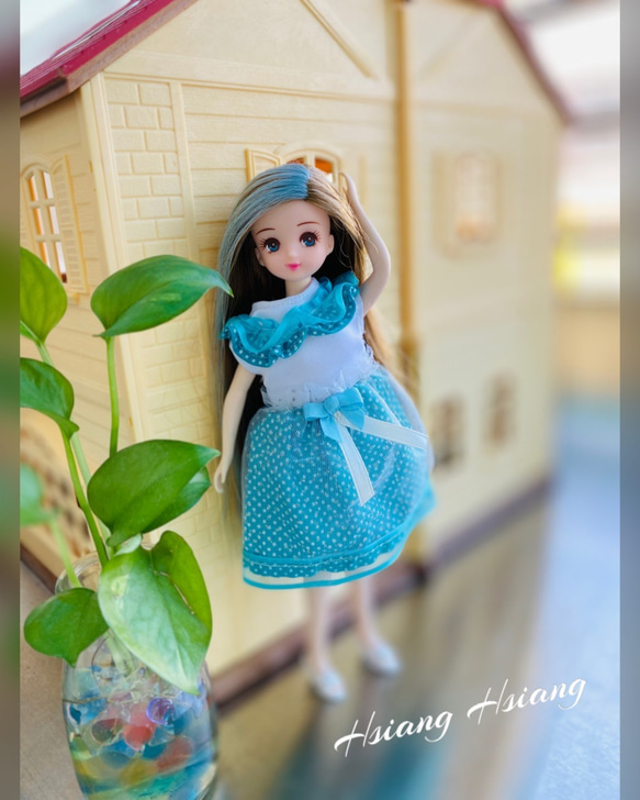 **Hsiang Hsiang**  licca-chan dress  ♡リカちゃん服   水玉ワンピース 6枚目の画像