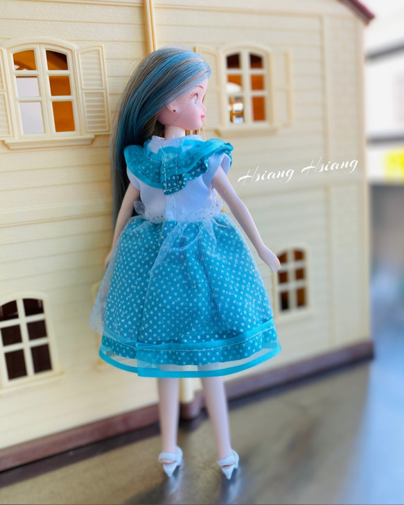 **Hsiang Hsiang**  licca-chan dress  ♡リカちゃん服   水玉ワンピース 7枚目の画像