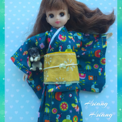 **Hsiang Hsiang**  licca-chan dress  ♡リカちゃん服   和服   浴衣 2枚目の画像