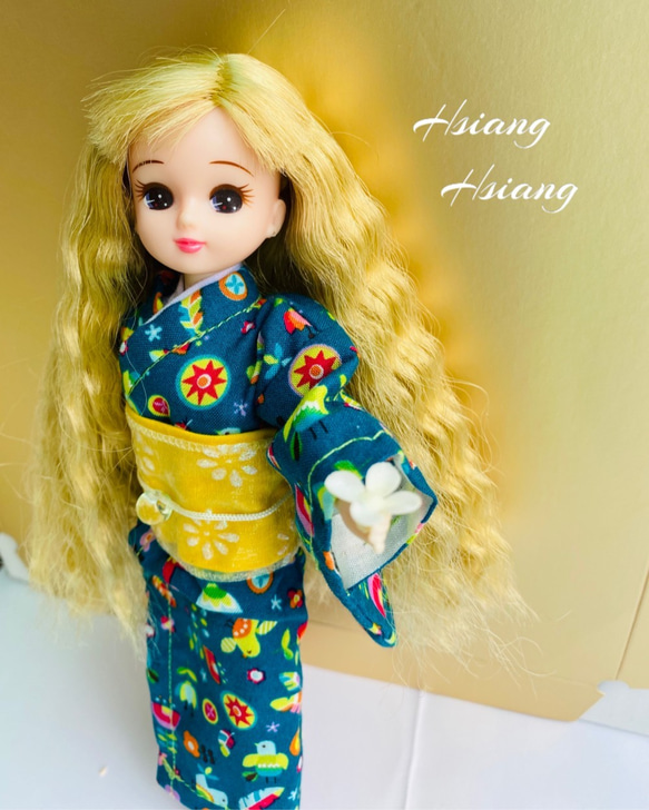 **Hsiang Hsiang**  licca-chan dress  ♡リカちゃん服   和服   浴衣 3枚目の画像