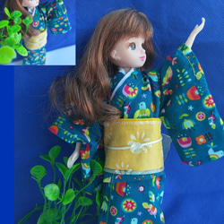 **Hsiang Hsiang**—リカちゃんのお洋服--licca--莉卡娃娃--湛藍日式和服 第9張的照片