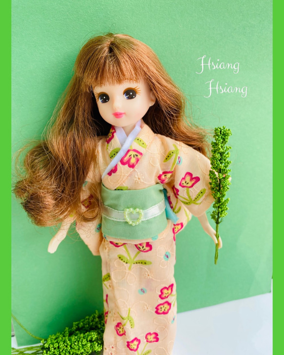 **Hsiang Hsiang**  licca-chan dress  ♡リカちゃん服   和服   浴衣 2枚目の画像