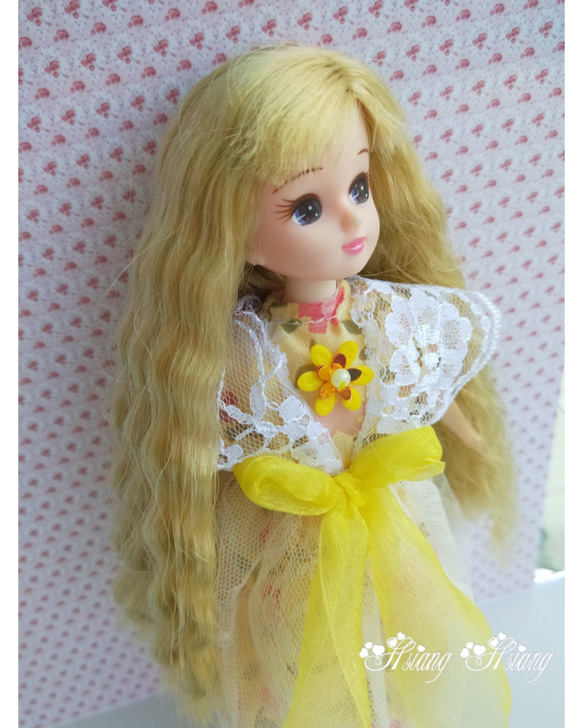 **Hsiang Hsiang**—リカちゃんのお洋服--licca--莉卡娃娃--和煦黃色洋裝 第6張的照片