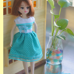 **Hsiang Hsiang**  licca-chan dress  ♡リカちゃん服   水玉ワンピース 1枚目の画像